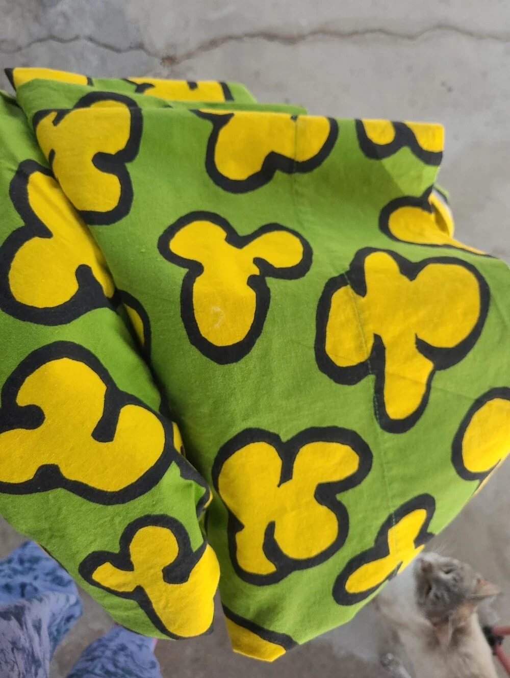 Vintage 1997 IKEA Curtains Modig Korn Anna Efverlund Acid Pop Green Yellow Set 2